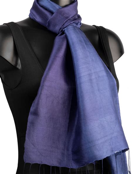 navy silk scarf for women